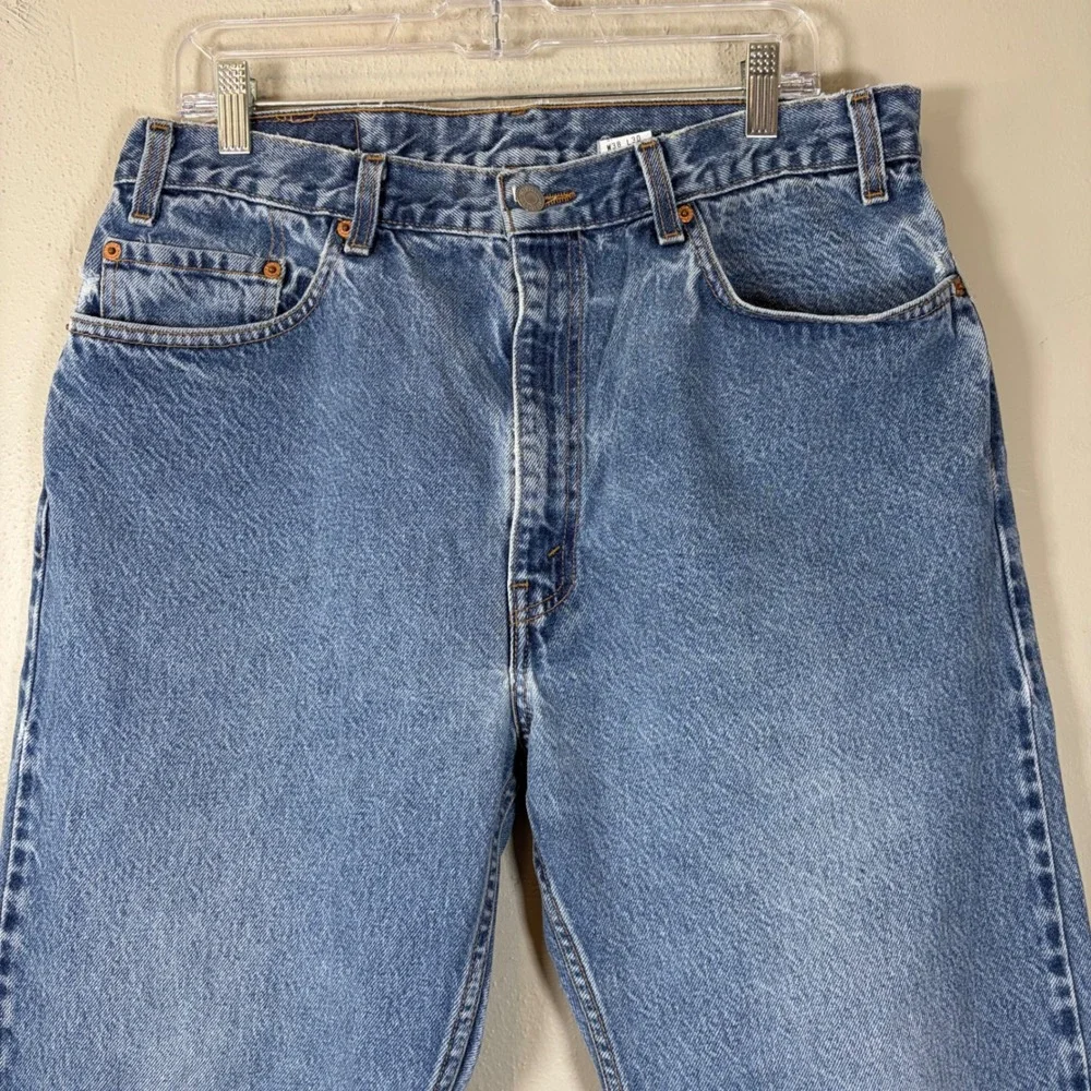 Levis 505 Regular Fit Straight Leg Jeans Blue Denim Mens 38x30 00505-0216‎